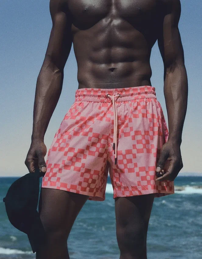 Printed Boxy Fit Swimming Trunks – Accessories Printed Boxy Fit Swimming Trunks – Accessories