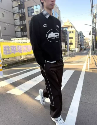 Printed Chenille Crew Neck Sweater – Men