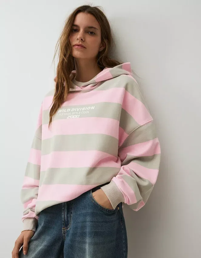 Printed Hood Sweatshirt with Hood Printed Hood Sweatshirt with Hood