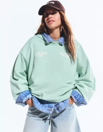 Printed Hood Sweatshirt with Hood