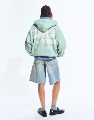 Printed Hood Sweatshirt with Hood