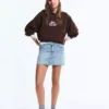 Printed Hood Sweatshirt with Hood Printed Hood Sweatshirt with Hood
