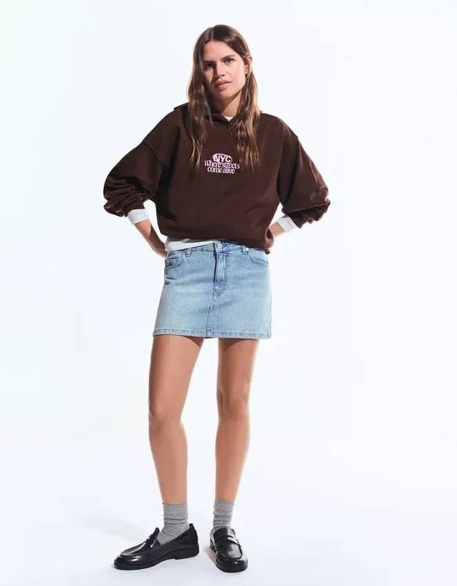 Printed Hood Sweatshirt with Hood Printed Hood Sweatshirt with Hood
