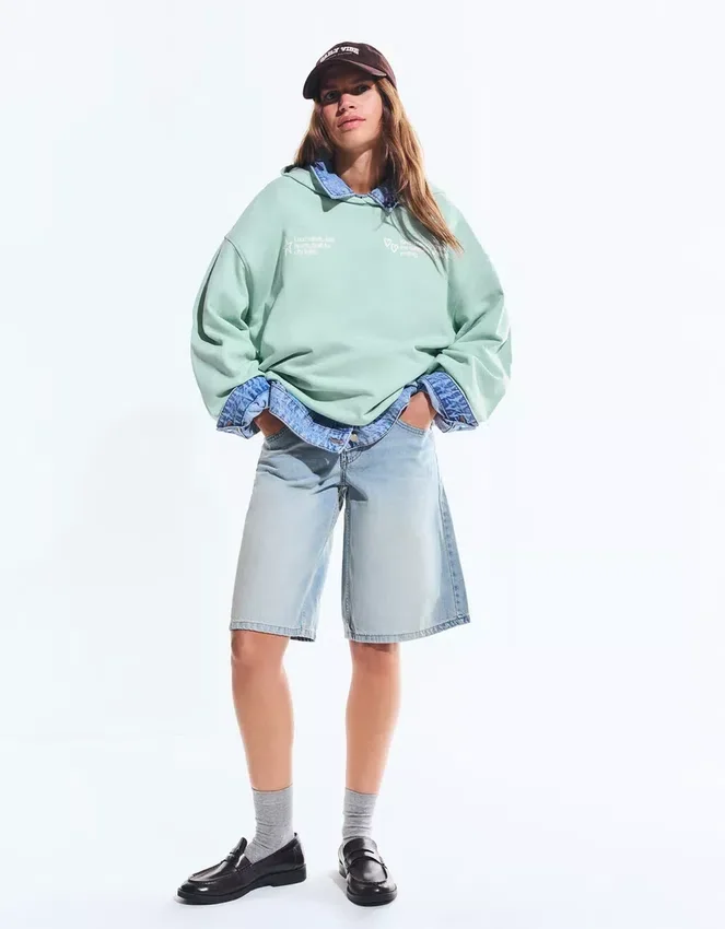 Printed Hood Sweatshirt with Hood Printed Hood Sweatshirt with Hood