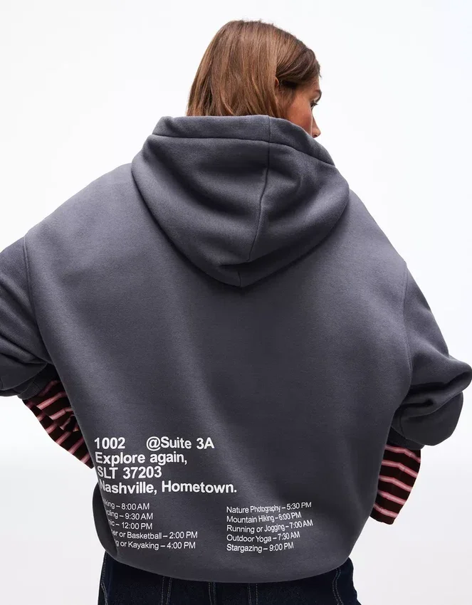 Printed Hood Sweatshirt with Hood – Tops and Bodysuits Printed Hood Sweatshirt with Hood – Tops and Bodysuits
