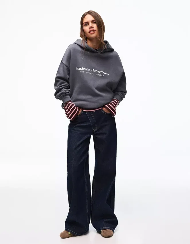 Printed Hood Sweatshirt with Hood – Tops and Bodysuits Printed Hood Sweatshirt with Hood – Tops and Bodysuits