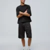 Printed Mesh Bermuda Shorts