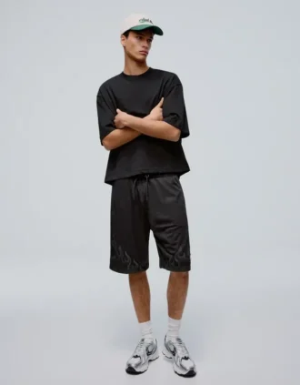 Printed Mesh Bermuda Shorts