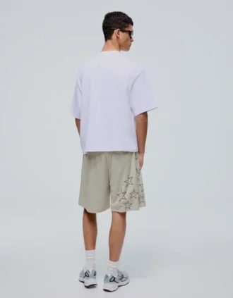 Printed Mesh Bermuda Shorts