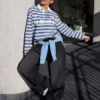 Printed Polo Collar Long Sleeve T-Shirt – #Bershkastyle – Women Printed Polo Collar Long Sleeve T-Shirt – #Bershkastyle – Women
