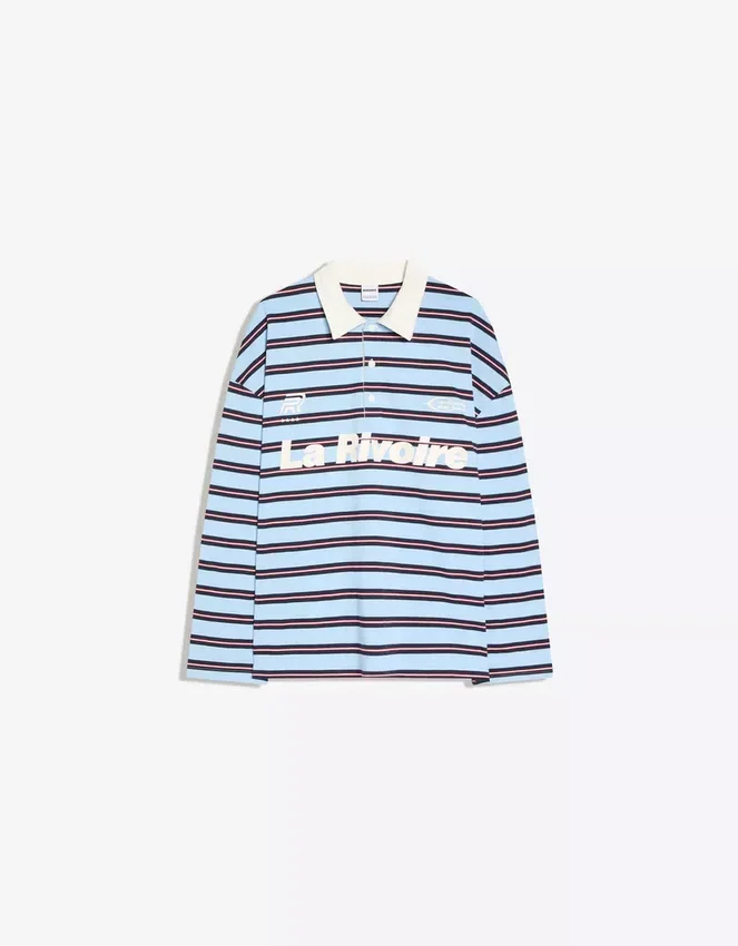 Printed Polo Collar Long Sleeve T-Shirt – #Bershkastyle – Women Printed Polo Collar Long Sleeve T-Shirt – #Bershkastyle – Women