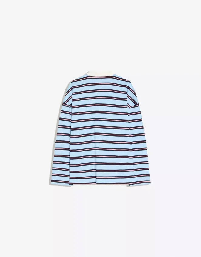 Printed Polo Collar Long Sleeve T-Shirt – #Bershkastyle – Women Printed Polo Collar Long Sleeve T-Shirt – #Bershkastyle – Women