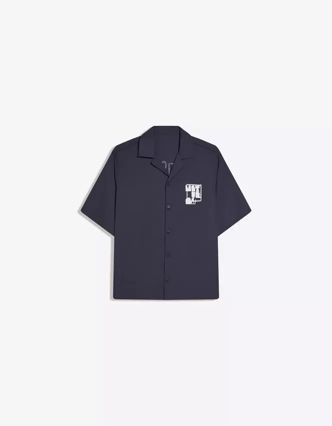 Printed Short Sleeve Boxy Fit Shirt – Shirts Printed Short Sleeve Boxy Fit Shirt – Shirts