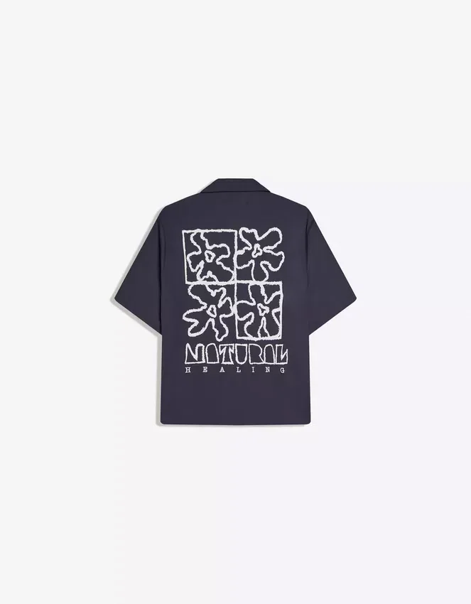 Printed Short Sleeve Boxy Fit Shirt – Shirts Printed Short Sleeve Boxy Fit Shirt – Shirts