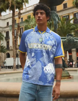 Printed Short Sleeve Polo Shirt