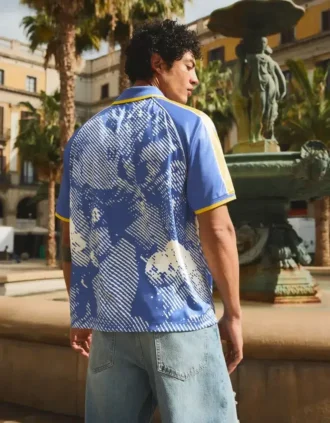 Printed Short Sleeve Polo Shirt