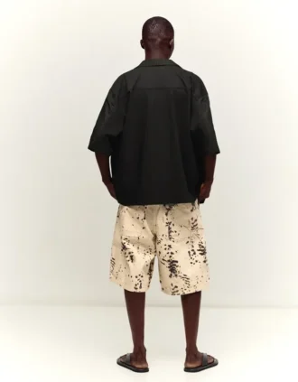 Printed Wide-Leg Bermuda Shorts – Men