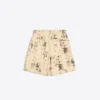 Printed Wide-Leg Bermuda Shorts – Men Printed Wide-Leg Bermuda Shorts – Men