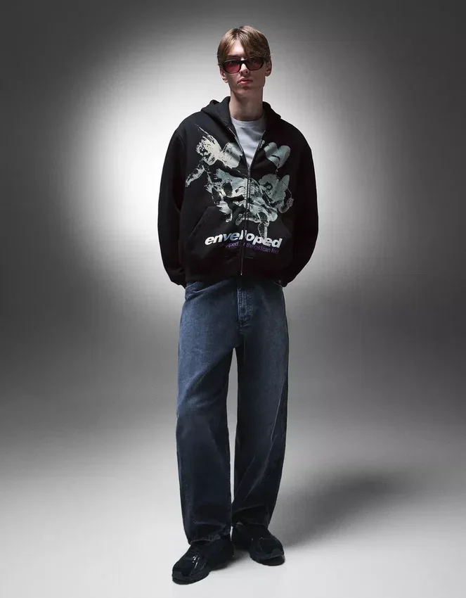Printed Zip-Up Hoodie – Sweatshirts & Hoodies Printed Zip-Up Hoodie – Sweatshirts & Hoodies