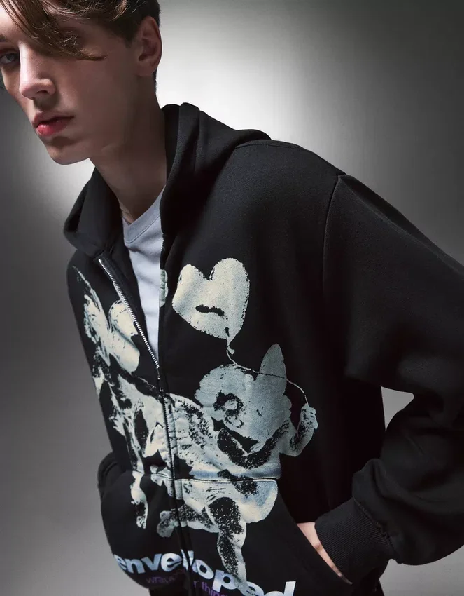 Printed Zip-Up Hoodie – Sweatshirts & Hoodies Printed Zip-Up Hoodie – Sweatshirts & Hoodies