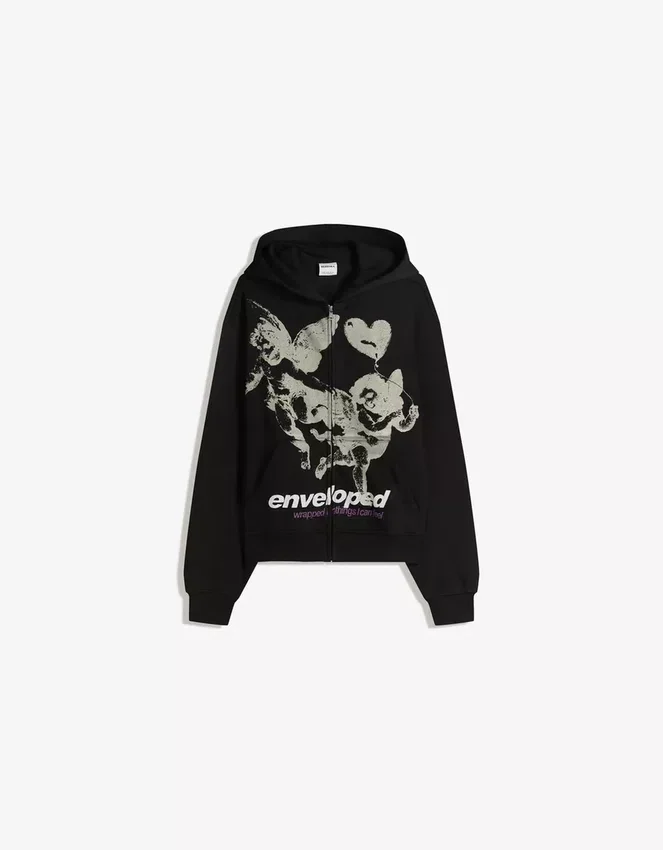 Printed Zip-Up Hoodie – Sweatshirts & Hoodies Printed Zip-Up Hoodie – Sweatshirts & Hoodies