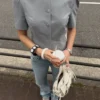 Puff Sleeve Short Sleeve Blazer Puff Sleeve Short Sleeve Blazer