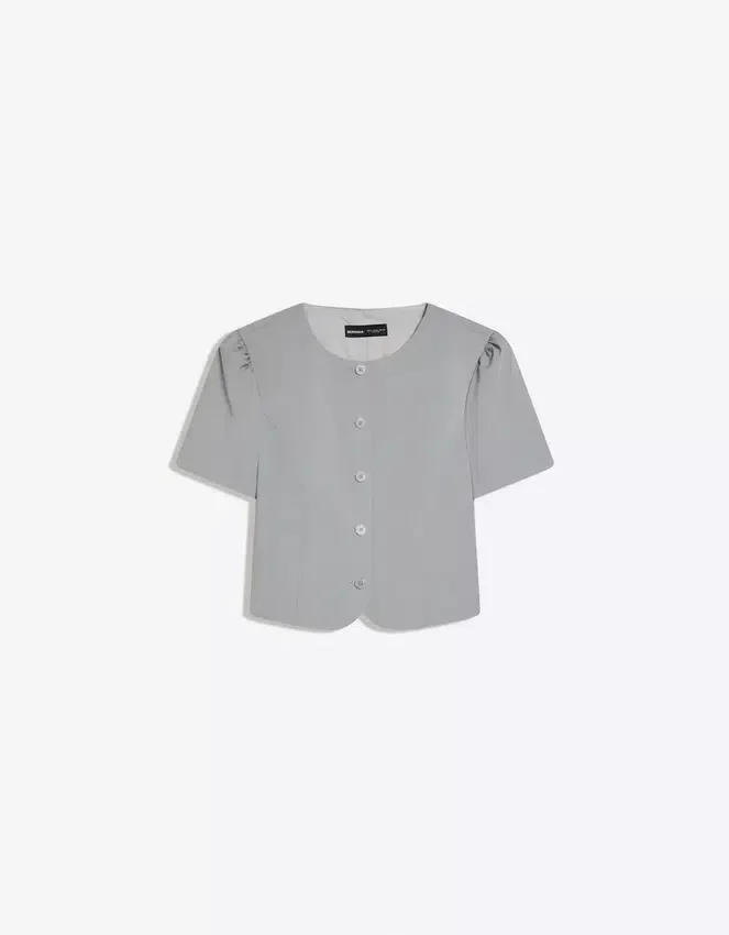 Puff Sleeve Short Sleeve Blazer Puff Sleeve Short Sleeve Blazer