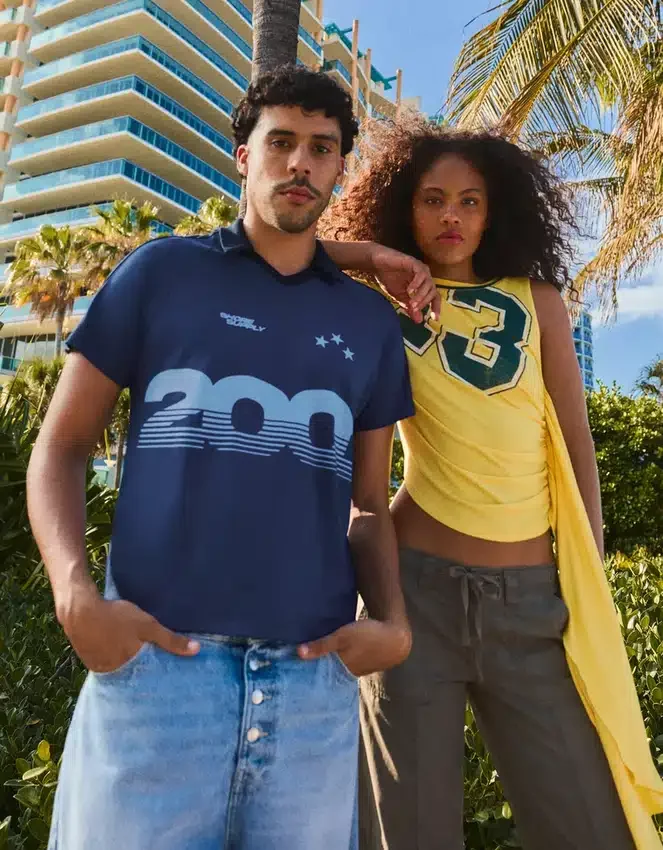 Retro Print Polo Shirt – Bershka Lovers Retro Print Polo Shirt – Bershka Lovers