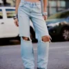 Ripped High-Waist Wide-Leg Jeans Ripped High-Waist Wide-Leg Jeans
