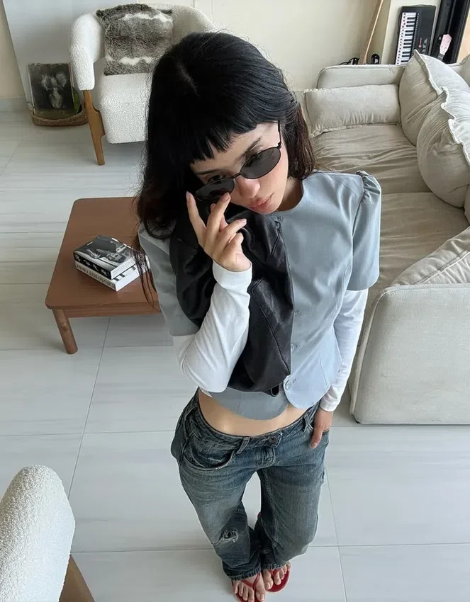 Ripped Low-Rise Straight-Leg Jeans Ripped Low-Rise Straight-Leg Jeans
