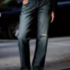 Ripped Low-Rise Straight-Leg Jeans Ripped Low-Rise Straight-Leg Jeans