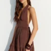 Rustic Halter Neck Long Dress Rustic Halter Neck Long Dress