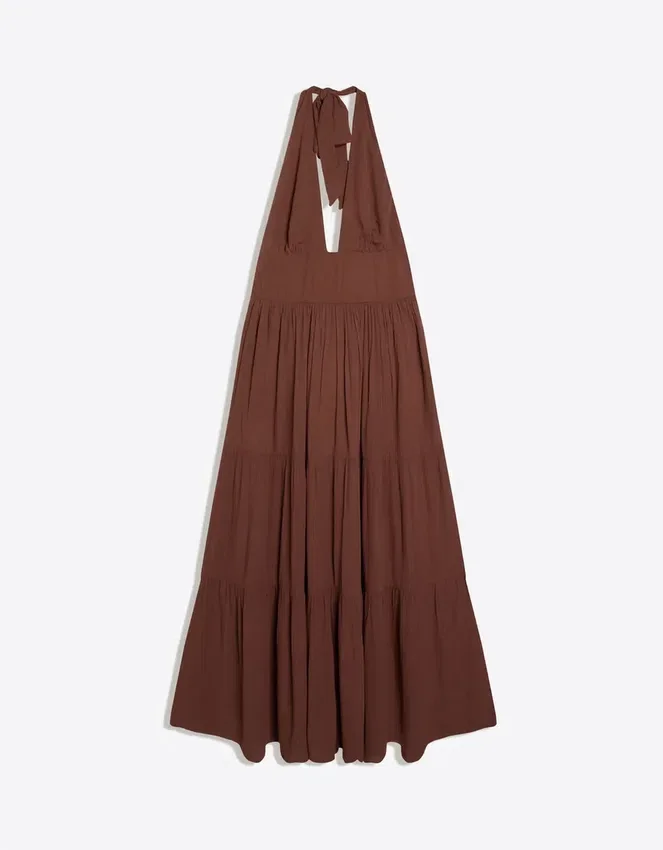Rustic Halter Neck Long Dress Rustic Halter Neck Long Dress