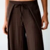 Rustic Wide-Leg Trousers with Pleats Rustic Wide-Leg Trousers with Pleats