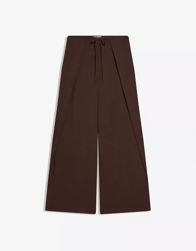 Rustic Wide-Leg Trousers with Pleats Rustic Wide-Leg Trousers with Pleats
