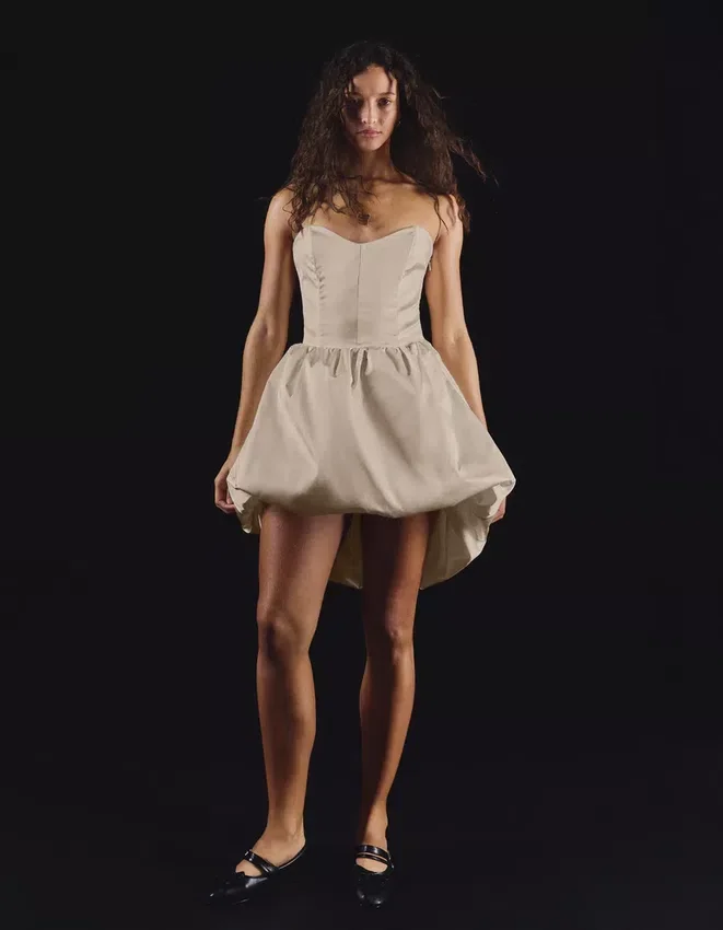 Satin Bustier Dress Satin Bustier Dress