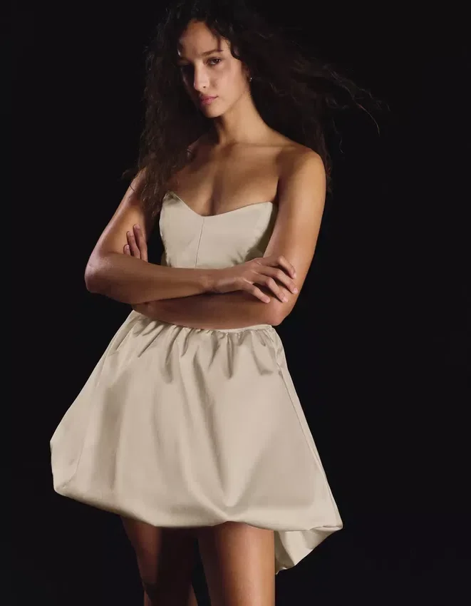 Satin Bustier Dress Satin Bustier Dress