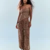 Sequinned Bandeau Top