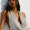 Sequinned Halter Mini Dress Sequinned Halter Mini Dress