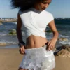 Sequinned Maxi Mini Skirt Sequinned Maxi Mini Skirt