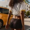 Sequinned Mini Shorts Sequinned Mini Shorts