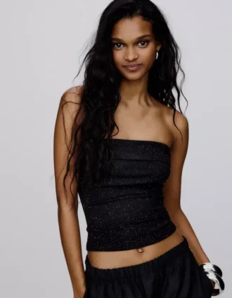 Shimmer Bandeau Top