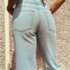 Shimmery High-Waist Straight-Leg Jeans Shimmery High-Waist Straight-Leg Jeans