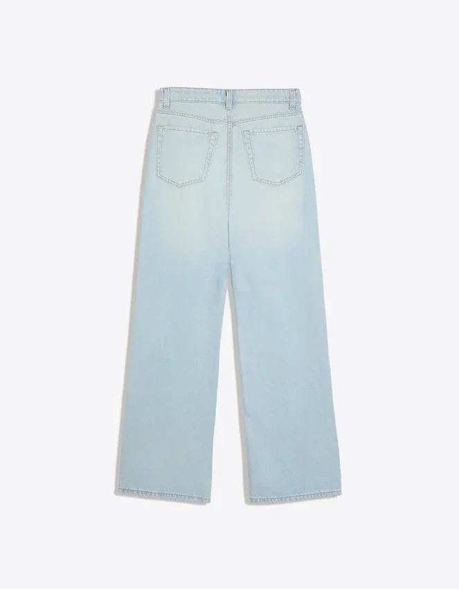 Shimmery High-Waist Straight-Leg Jeans Shimmery High-Waist Straight-Leg Jeans