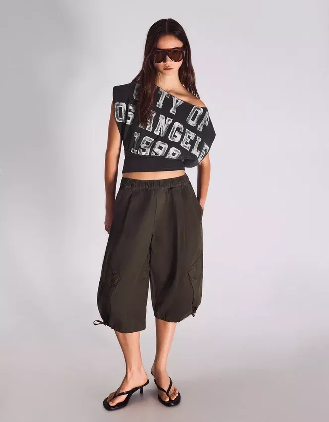 Short Sleeve Asymmetric Print T-Shirt Short Sleeve Asymmetric Print T-Shirt