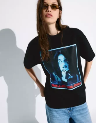 Short Sleeve Billie Eilish Print T-Shirt