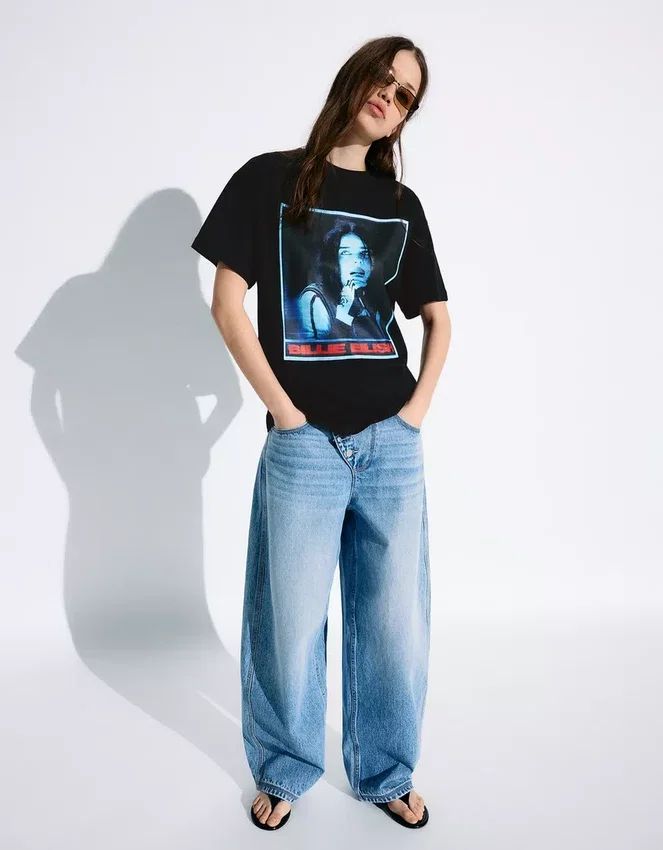 Short Sleeve Billie Eilish Print T-Shirt Short Sleeve Billie Eilish Print T-Shirt