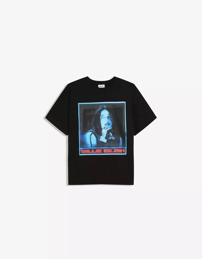 Short Sleeve Billie Eilish Print T-Shirt Short Sleeve Billie Eilish Print T-Shirt