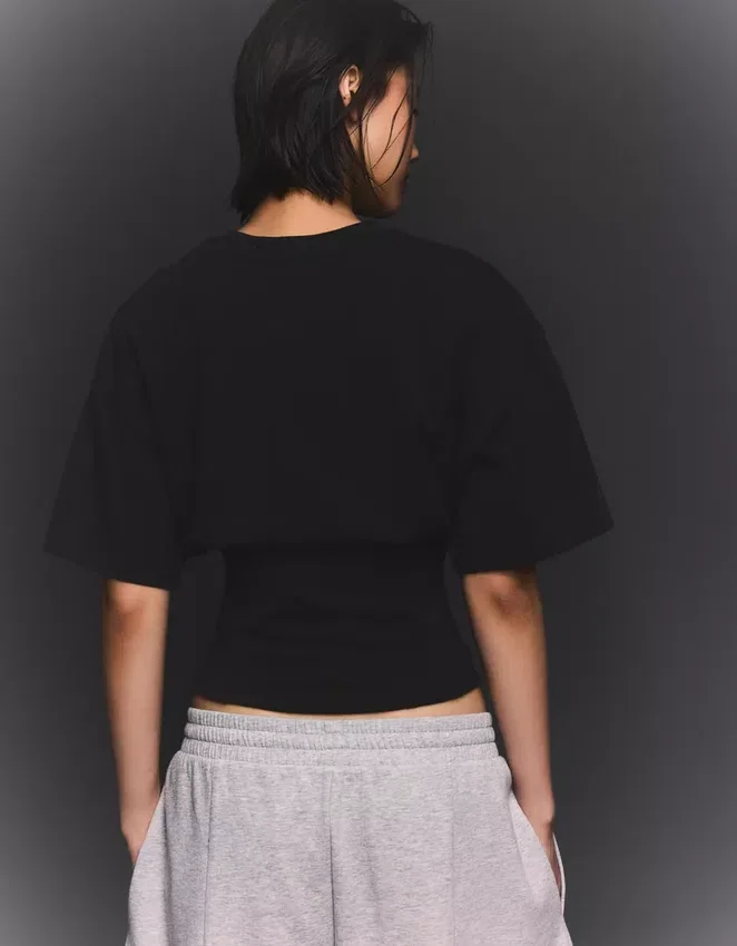Short Sleeve Corset Waist T-Shirt Short Sleeve Corset Waist T-Shirt