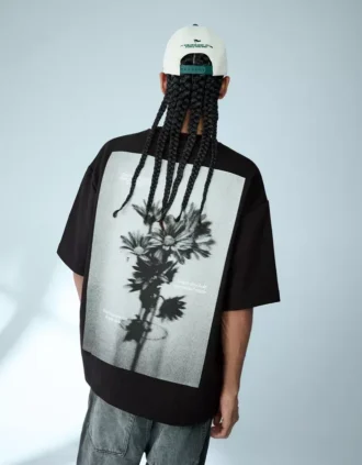 Short Sleeve Plush T-Shirt with Print – T-Shirts and Polo Shirts